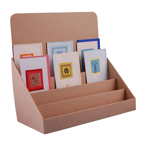 cardboard counter display trays for gretting card