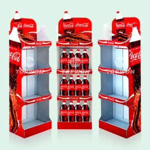 cardboard coca cola bottle display