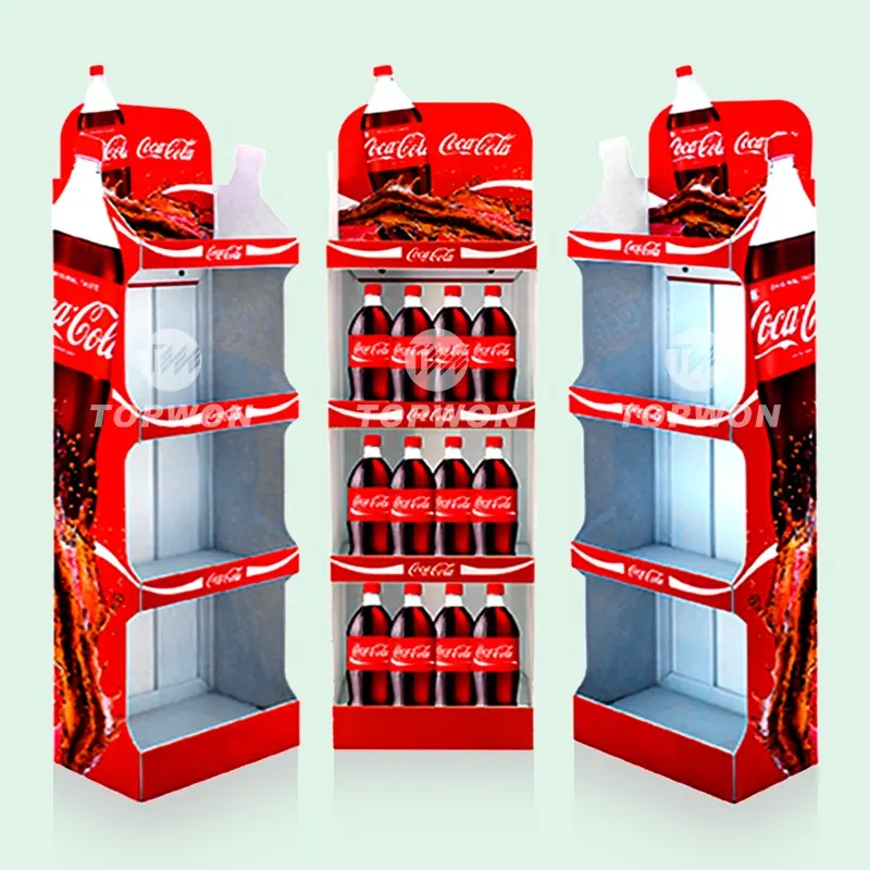 cardboard coca cola bottle display